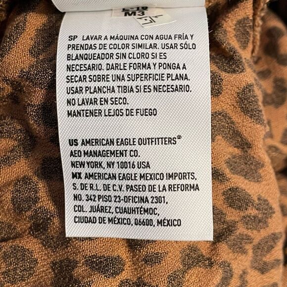 American Eagle Leopard Print Maxi Skirt Brown Black Flowy A-Line Pull-On XS - Picture 8 of 10